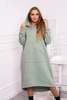 Insulated dress with a hood dark mint