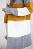 Sweater Cardigan in the straps gray+mustard