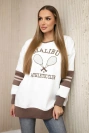 Malibu isoliertes Sweatshirt ecru+mocca