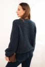 Damenpullover aus weichem Mohair blau