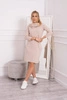 Dress with a hood and pockets beige
