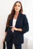 Women's unbuttoned blazer with lining S/M navy