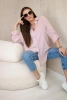 Cotton muslin shirt oversize dark powder pink