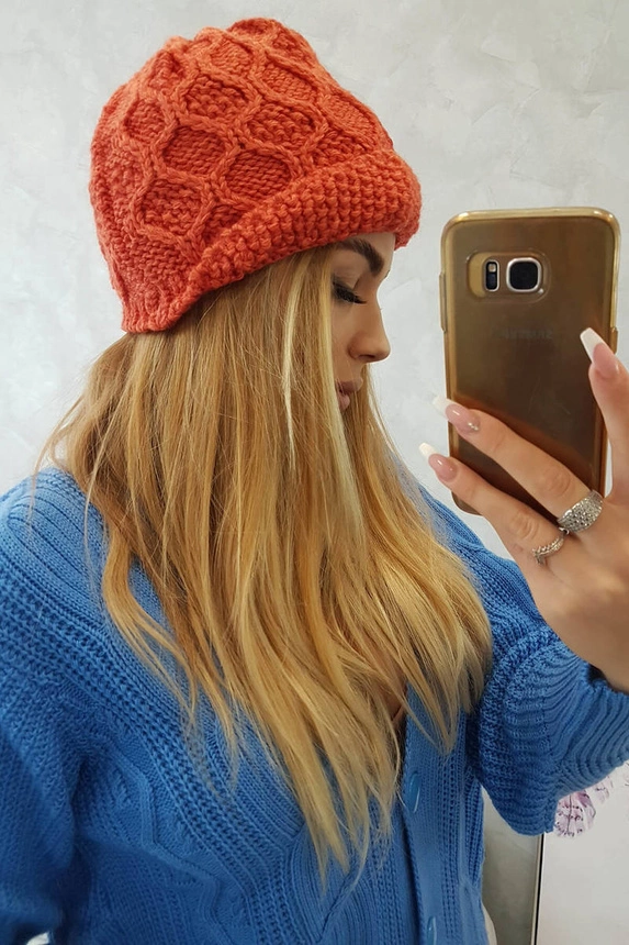 Čapica с fleece Roma Bis K235 oranžová