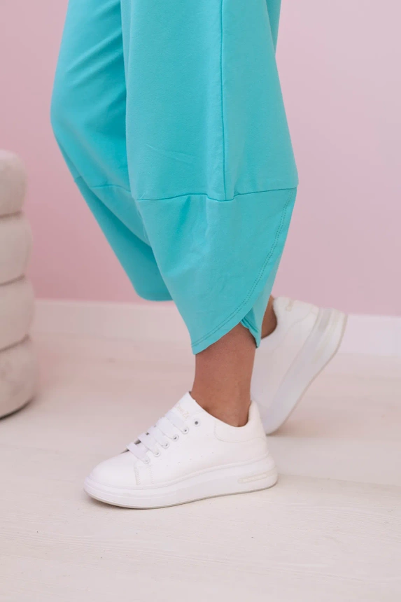 Cotton sweatshirt pants set mint