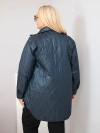 Damenjacke Plus Size mit Steppung, Kragen und Taschen blau