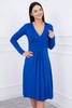 Dress cut under the bust, long sleeve Blue cornflower