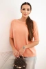 Women's short-sleeve viscose sweater dark apricot