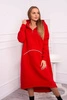 Insulated dress with a hood red