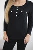 Set with a neckline with press studs black