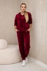 Velour set kangaroo sweatshirt + pants burgundy