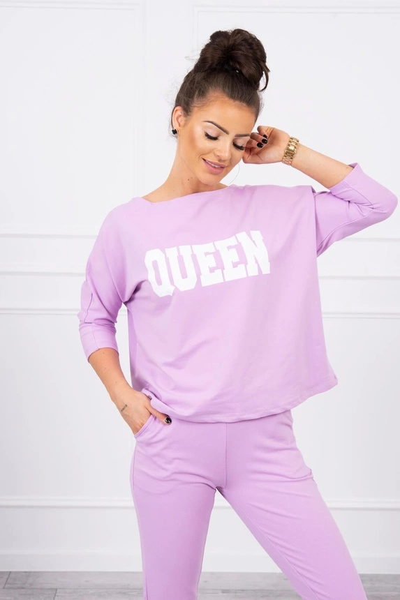 Sada s potlačou Queen fialová