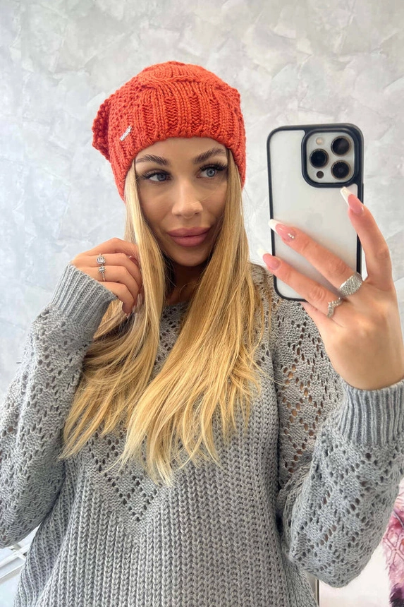 Cap with fleece Justyna K253 foxy