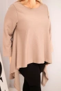 Damen Tunika Plus Size aus Baumwolle mit asymmetrischem Schnitt fango