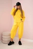 Cotton sweatshirt pants set dark yellow