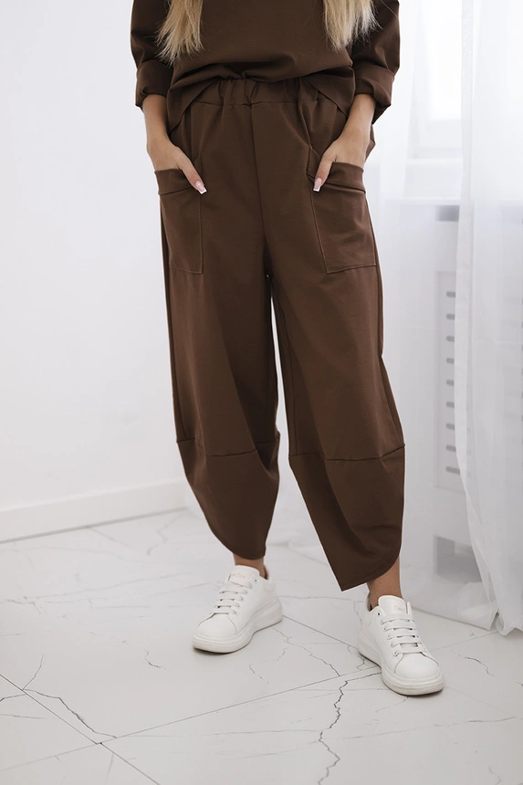 Set Punto Milano Winter sweatshirt + pants brown