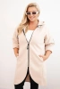 Damenmantel elegant Plus Size mit Kragen und großen Taschen fango