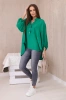 Viscose blouse with a longer back green