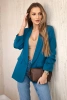 Elegantná bunda s chlopňami námorný