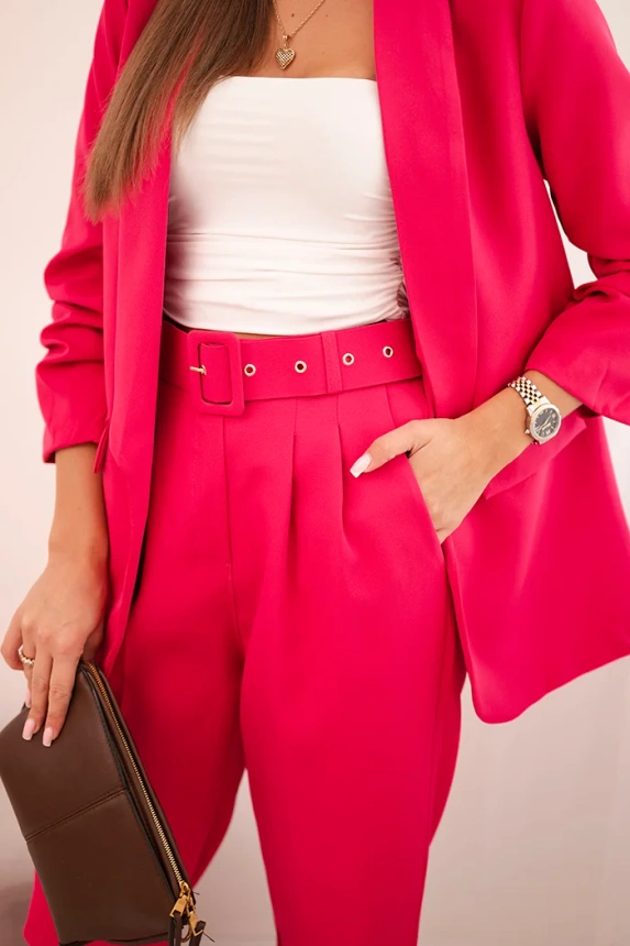Elegantes Jacke und Hose Set rosa