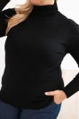 Damenpullover aus Viskose in Übergröße mit klassischem Schnitt schwarz