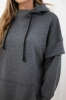 Insulated turtleneck sweatshirt graphite