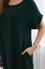 Šaty s kapsami tmavě zelená