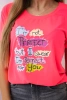 Blouse with print Perfect pink neon