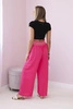 Trousers with a wide elastic waistband pink
