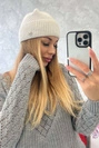 Tenká čepice Oliwia K252 ecru