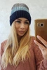 Fleecová čepice Bojana K265 navy+jeans+dark grey