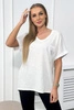 Cotton blouse with a pocket white