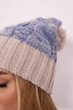 Pariser Fleecemütze K213 hellbeige+blau