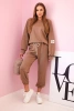 Set sweatshirt + pants buttery fabric camel