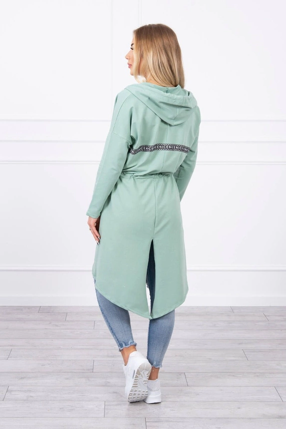 Coatee with longer back dark mint