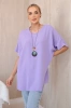 Блузка оверсайз с подвеской светло-фиолетовый