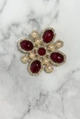 Flower Brooch 2 red