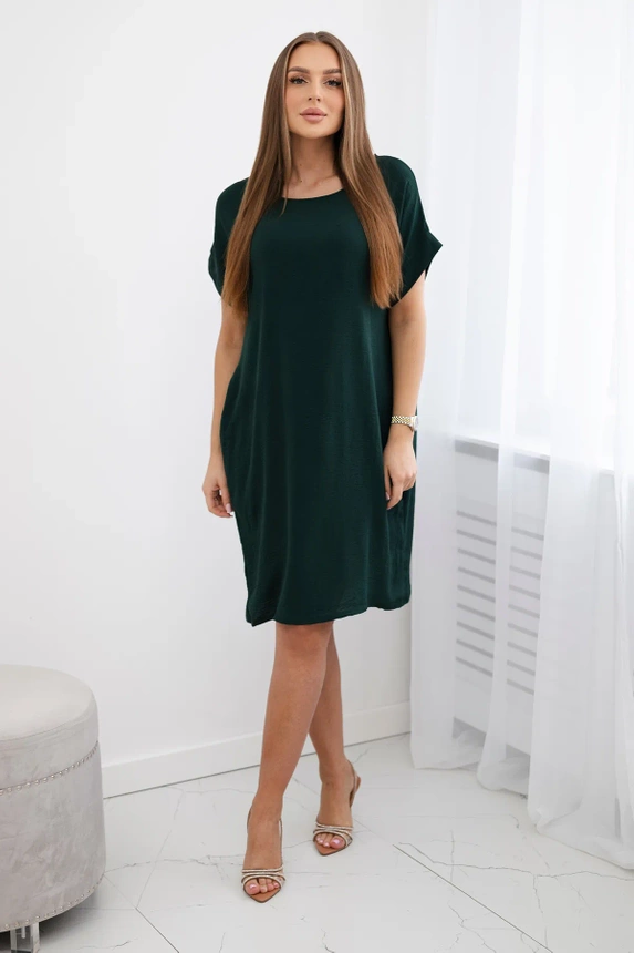 Kleid mit Taschen Dunkelgrün