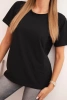 Women's cotton blouse in a classic cut black