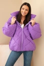 Damen Steppjacke mit hohem Stehkragen violett