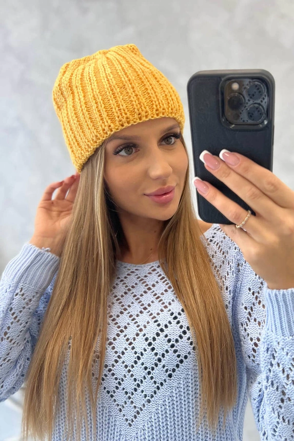 Women's cap Rebeka K345 mustard