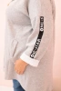 Women's butter-colored sweatshirt with decorative sleeves black