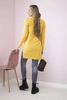 Sweater with stand-up collar mustard