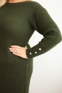 Sukňa svetrova dámska Plus Size s moherom khaki