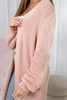 Sweater long cardigan light powdered pink