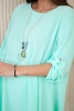 Set Bluse + Hose mit Anhänger Helles Mint