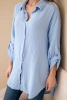 Cotton muslin shirt blue