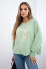 Printed sweatshirt buttery fabric pistachio