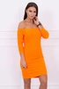 Платье - полоса оранжевый неон