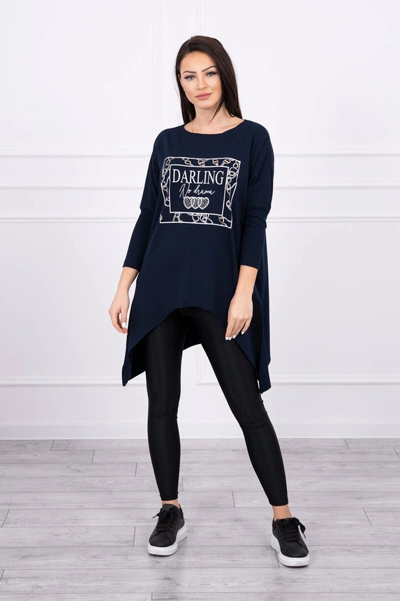 Darling bedruckte Tunika navy blau S/M - L/XL